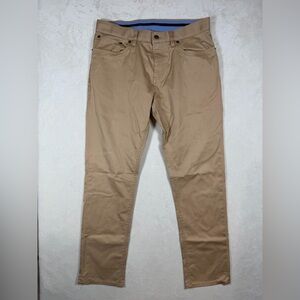 Men's Brooks Brothers 32W Lightweight Advantage Chino Stretch Tan Chino Pants